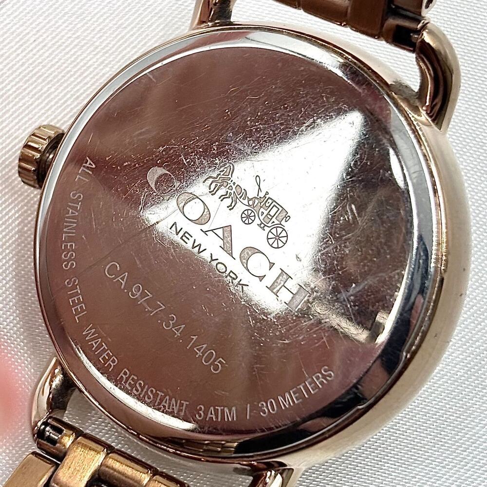 Coach Tea Rose Floral Dial Rose Gold Watch 36mm - Picture 4 of 9